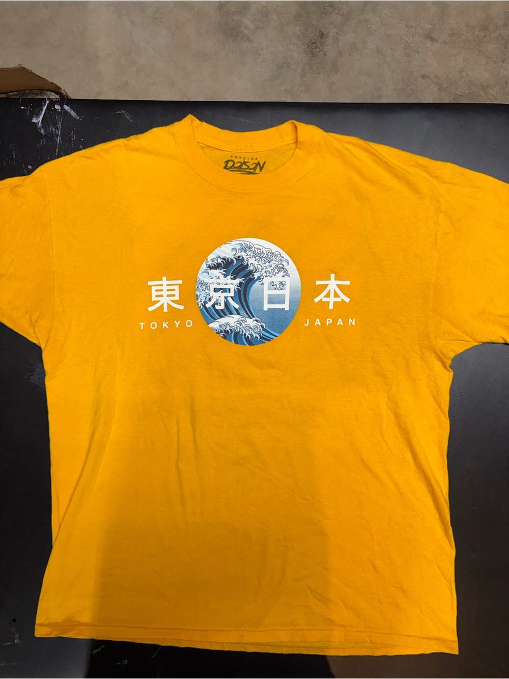Tokyo Wave Graphic T‑Shirt - Yellow men’s XL Large
